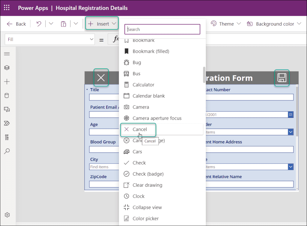 Create an Edit Form in PowerApps