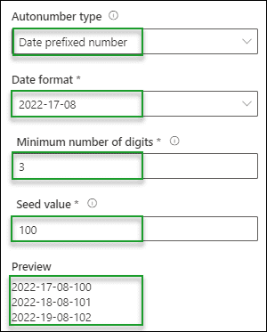 Create Autonumber field in Dataverse table