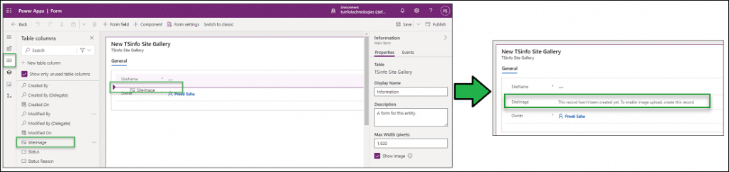 Create dataverse image column