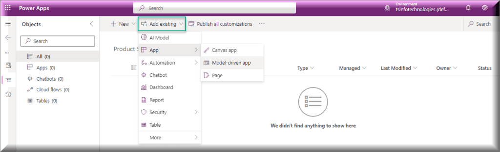 create dataverse solution in powerapps