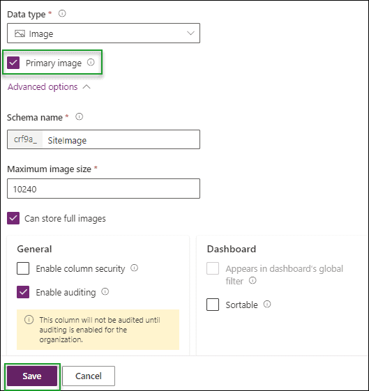 Create Image Column in Dataverse Table