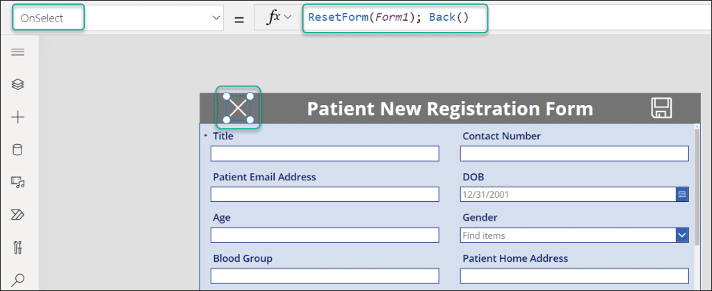 Create Power Apps Edit Form