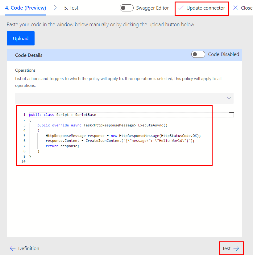 Custom connector on Power Automate