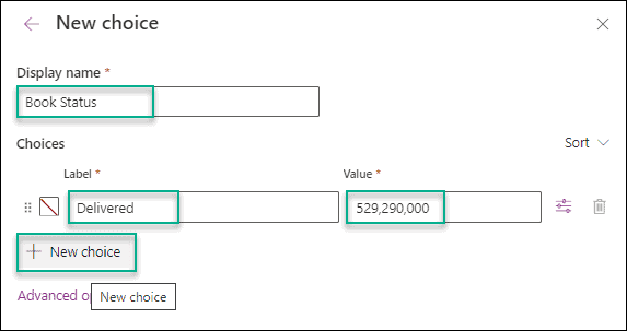 Dataverse Choice Column