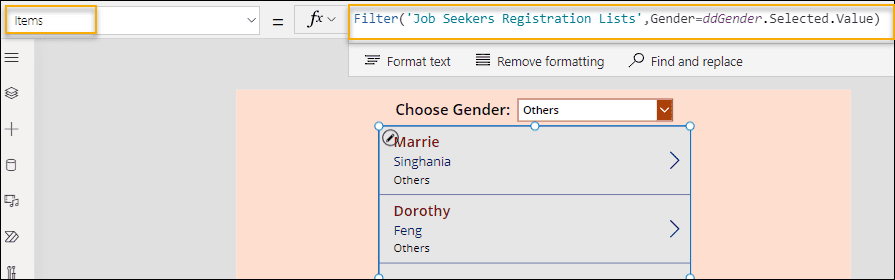 dataverse choice column by dropdown control