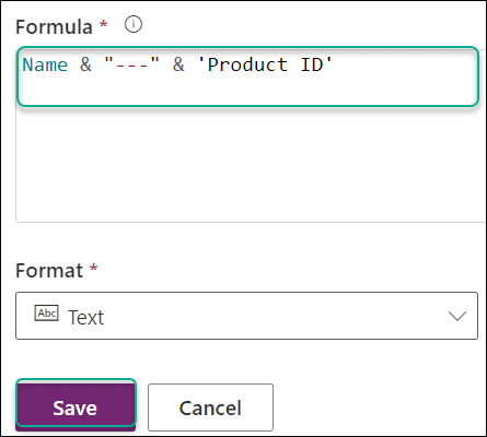 Dataverse create a Formula Column