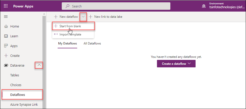 Dataverse create table from SharePoint list