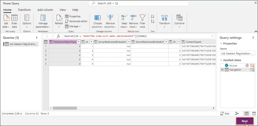 Dataverse create table SharePoint list