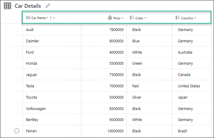 Dataverse Create View