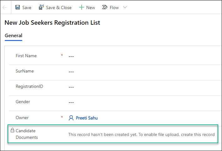 Dataverse file field to Form