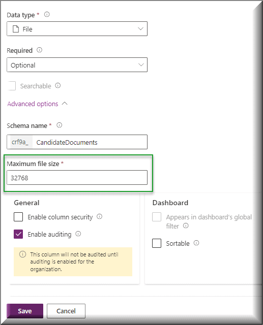 How to Create Dataverse File Field