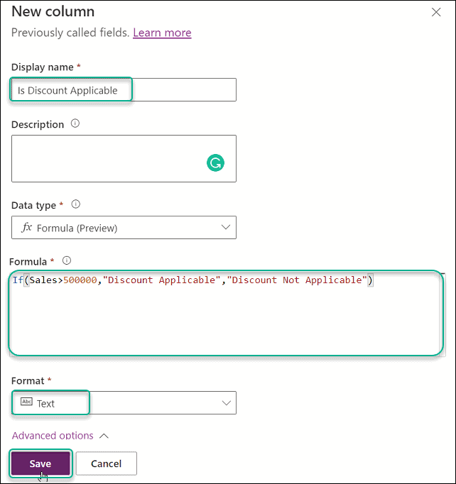 Dataverse Formula Column Examples