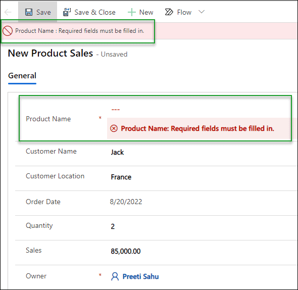 Dataverse Primary column is a Required Field