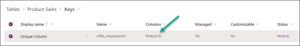 Dataverse Primary key Autonumber