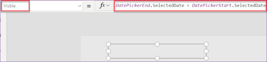 Date range picker in Powerapps