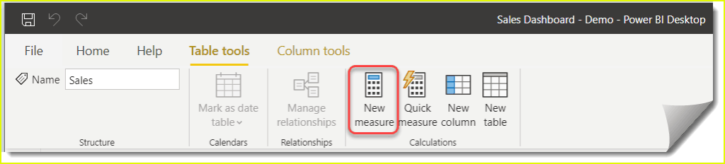 dax difference between measure and calculated column