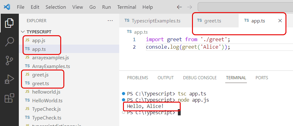 default Keyword in Typescript