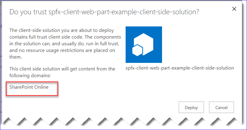 deploy spfx webpart to sharepoint online