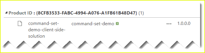 deploy spfx listview command set extension