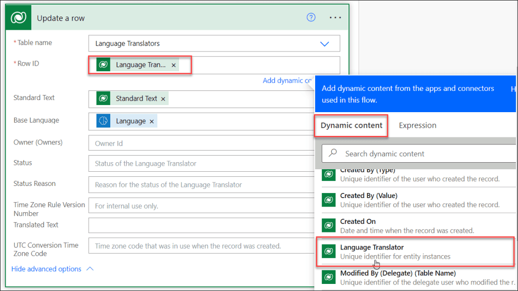 Detect text in Dataverse using AI Builder