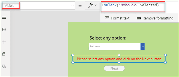 disable button in PowerApps