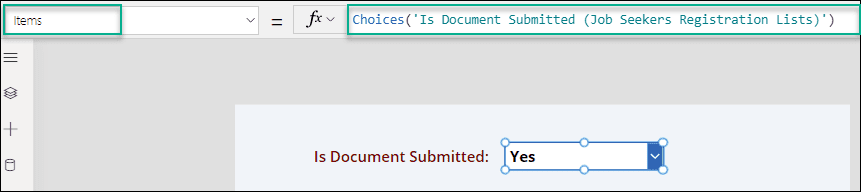 Display Dataverse Yes No field in a Power Apps dropdown