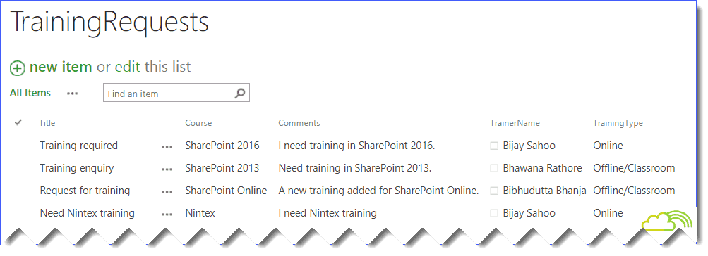 display sharepoint list data in html table using javascript