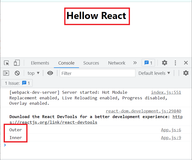 Event capturing in React js