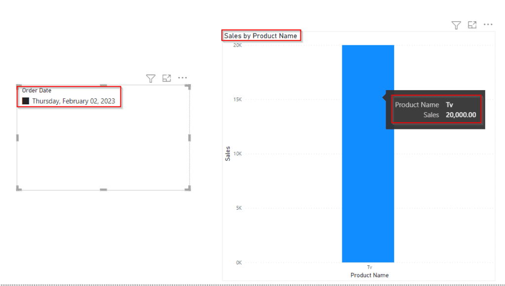 Example of Power BI date slicer default to last 30 days