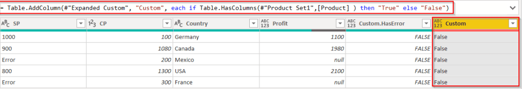 Example of Power query add column if it doesn't exist