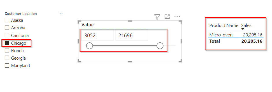 Example of Sort slicer by measure on Power BI