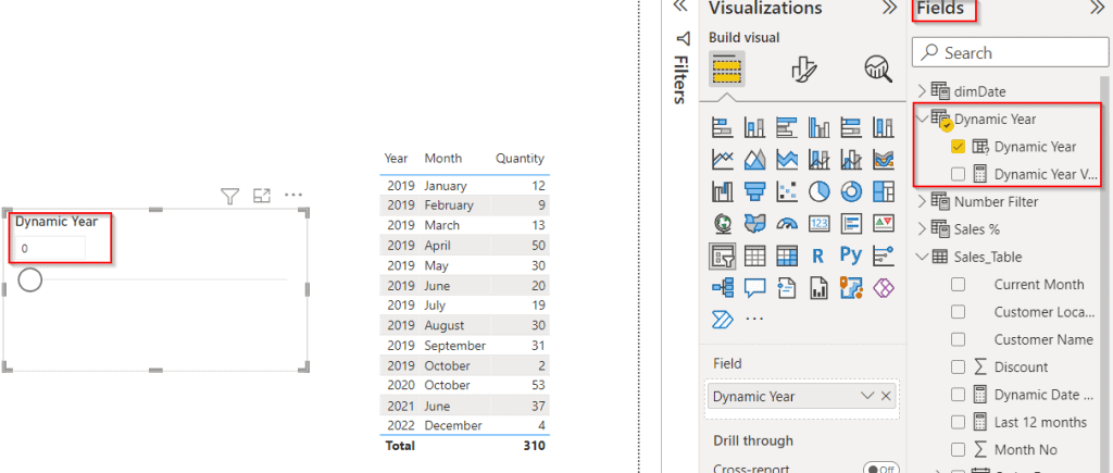 Example of What if Parameter in Power BI Date