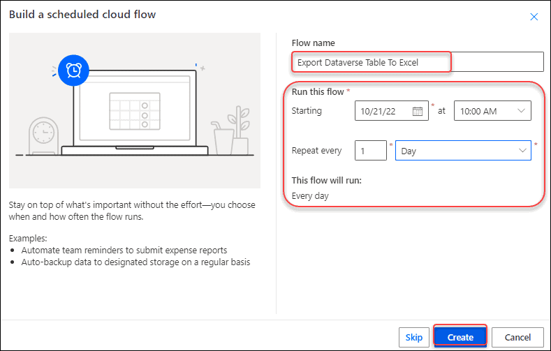 Export Dataverse Table to Excel