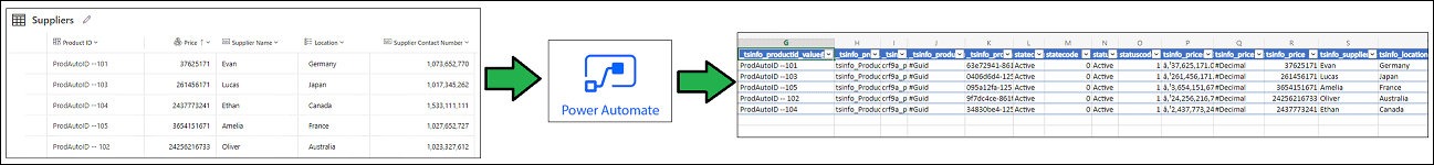 Export Power Apps Dataverse Table to Excel