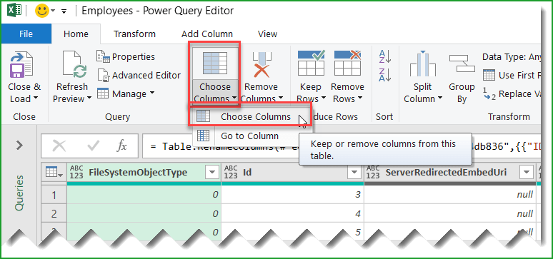 Power Query Editor