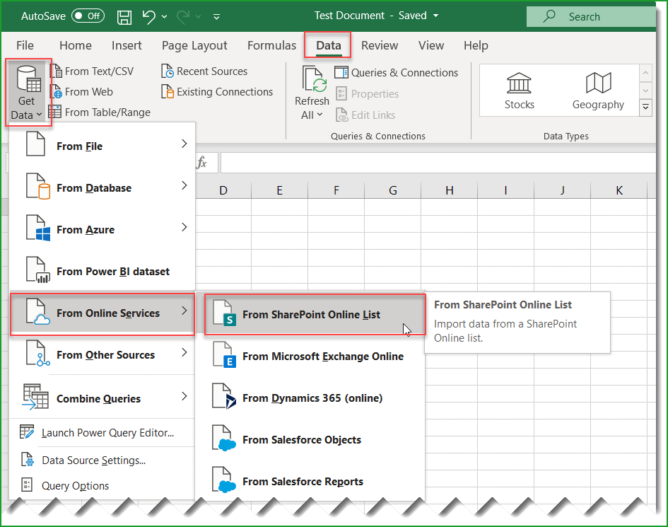 export sharepoint list to excel