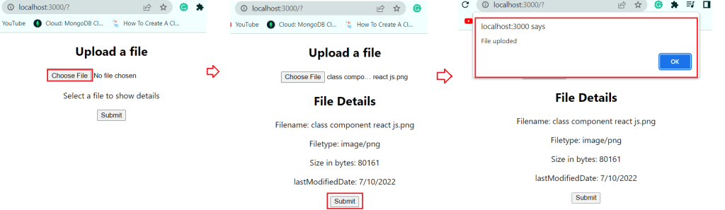 file upload in react js with state