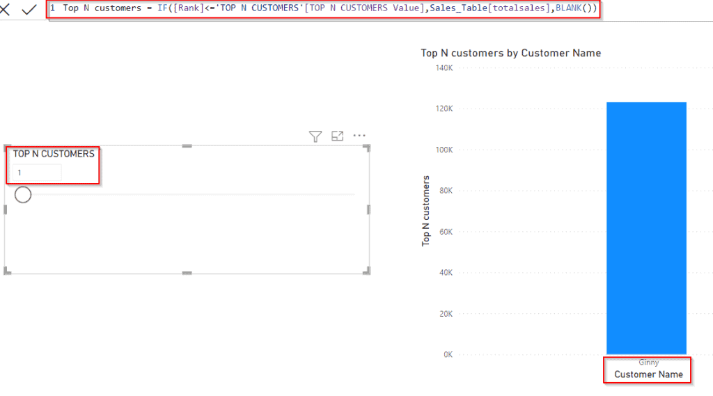 Filter Data using What if Parameter in Power BI example