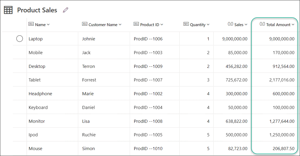 Formula Column in Dataverse