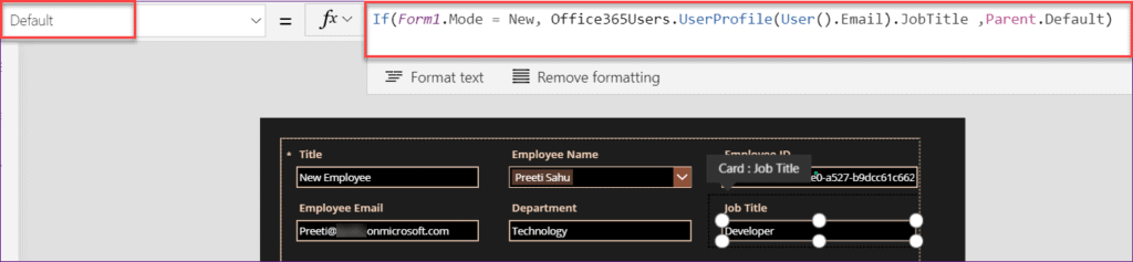 powerapps get user profile