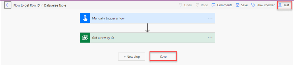 Get Row by ID from Dataverse Table