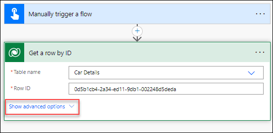 get row by id from dataverse