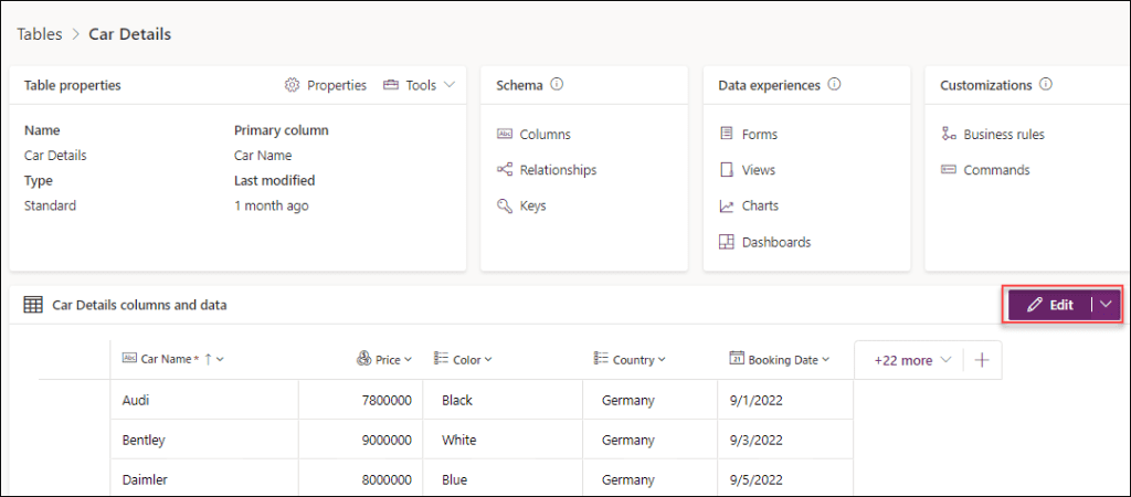 Get Row ID from Dataverse Table