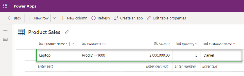 How to add auto number field in dataverse table form