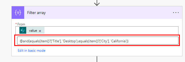 How to apply multiple conditions in the 'Filter array' Power Automate