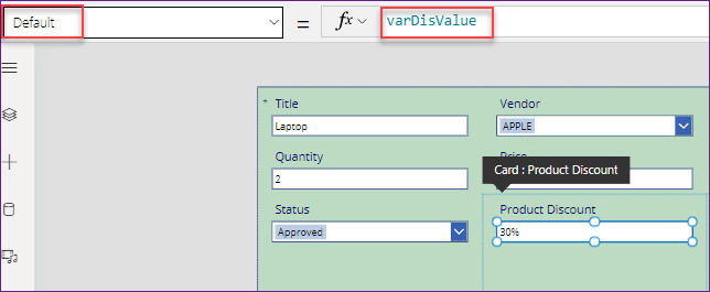 how to calculate percentage in PowerApps