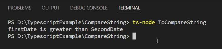 How to compare two string dates typescript