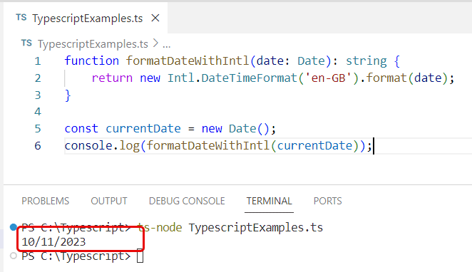 How to convert date to string format dd/mm/yyyy in Typescript