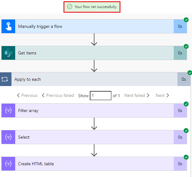 How to Create an HTML Table from a filter array