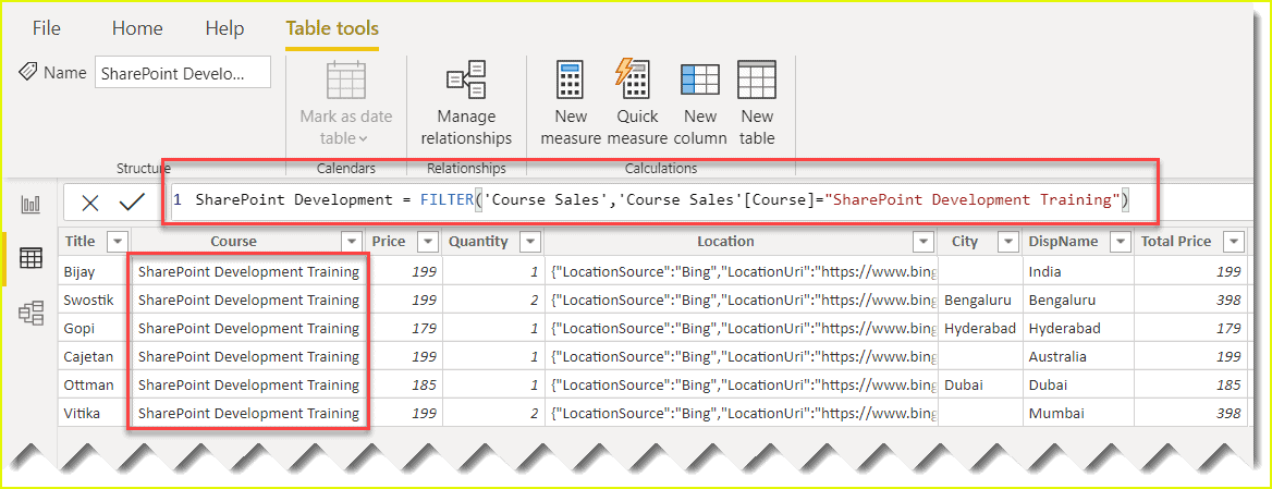 power bi dax